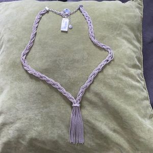 Silver Alfani Tassle necklace NWT